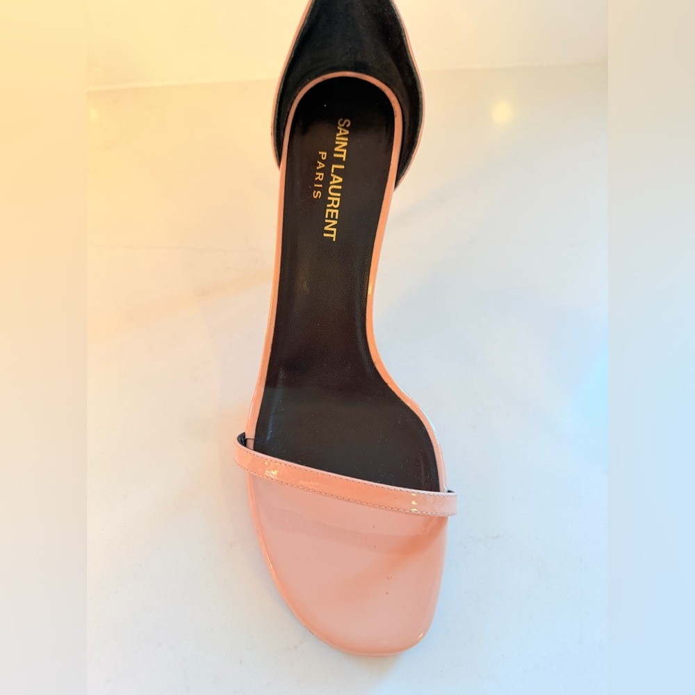 Saint Laurent Blush / Nude Strappy Heels - Women - Picture 9 of 14